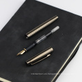 Design de lujo Oficina de papelería Fuente Pen Ink Business Regalo Promocional Gun Metal Ball Fountain Fountain Pen Pen